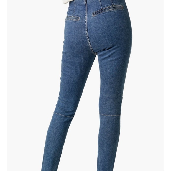NWT We‎ the Free Bella Moto Mid Rise Skinny Side-Zipped Ankle Jeans in Prophecy - Picture 10 of 14
